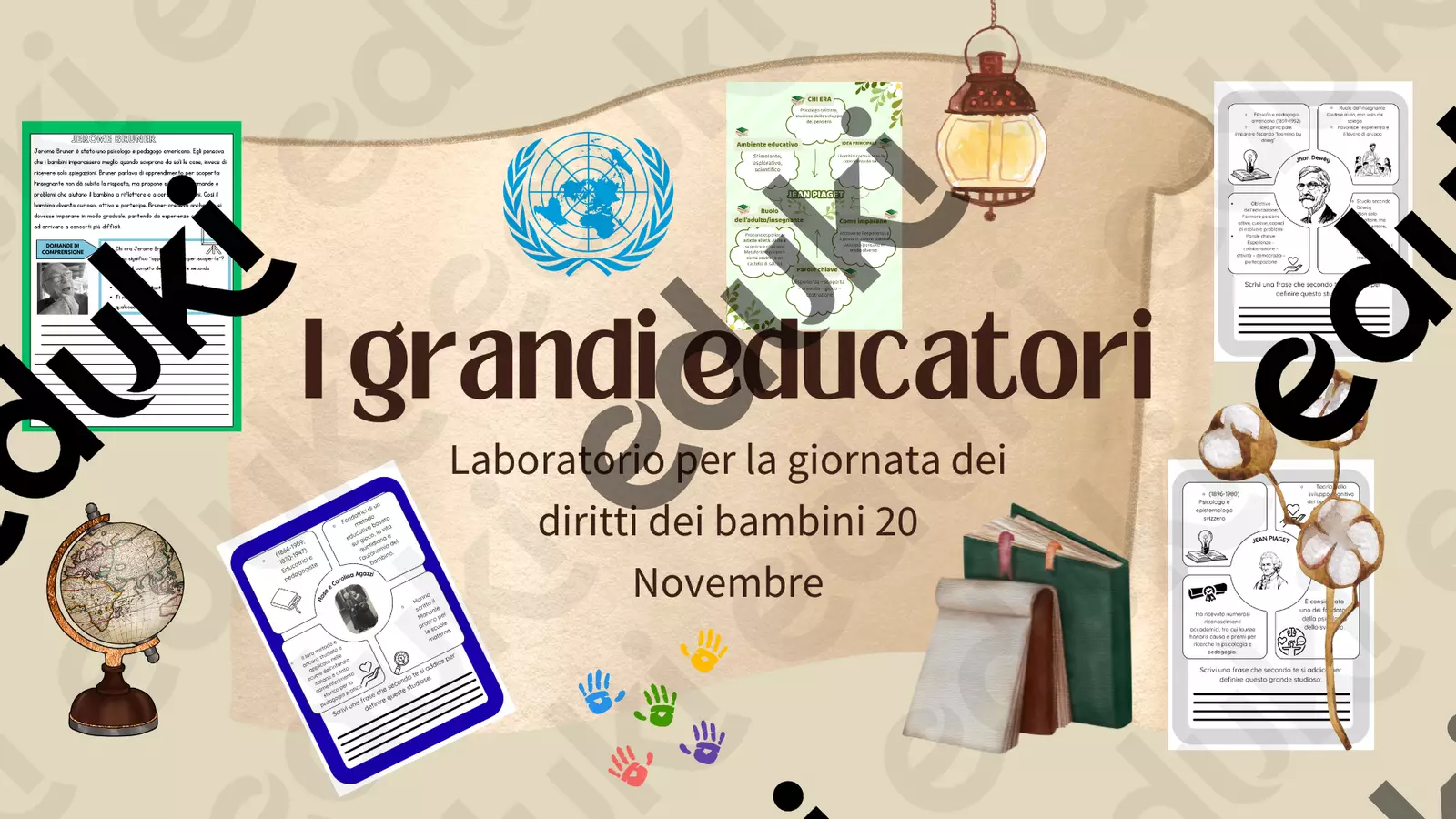Attività i grandi educatori 20 Novembre Esercizi - Attività i grandi educatori 20 Novembre - Ma_estramarta - Pagina di copertina