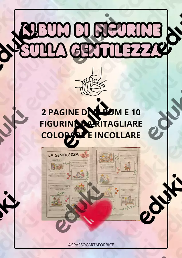 ALBUM DI FIGURINE GENTILEZZA 13 NOVEMBRE ❤️ Flashcard - ALBUM DI FIGURINE GENTILEZZA 13 NOVEMBRE ❤️ - Spassocartaforbice - Pagina di copertina