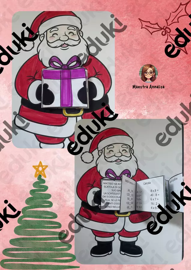 Il Pacco Regalo Matematico con fisarmonica da costruire Esercizi - Il Pacco Regalo Matematico con fisarmonica da costruire - Maestra_Annalisa - Pagina di copertina