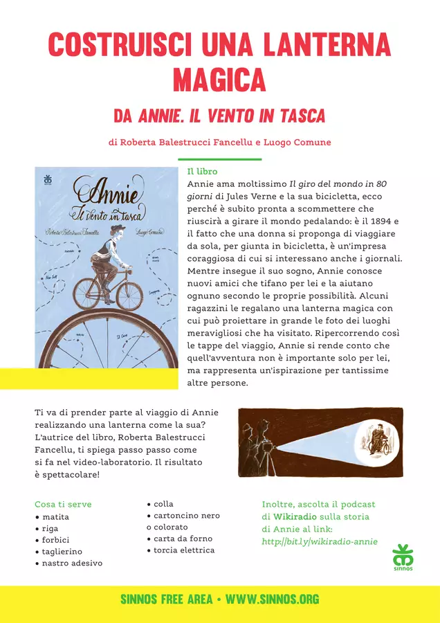 Costruisci una lanterna magica Opere didattiche / Libri di testo - Costruisci una lanterna magica - Sinnos Editrice - Pagina di copertina