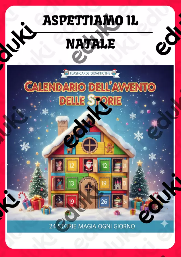 Calendario dell'Avvento delle Storie + attività Altro tipo di materiale - Calendario dell'Avvento delle Storie + attività - Imparare passo a passo - Pagina di copertina