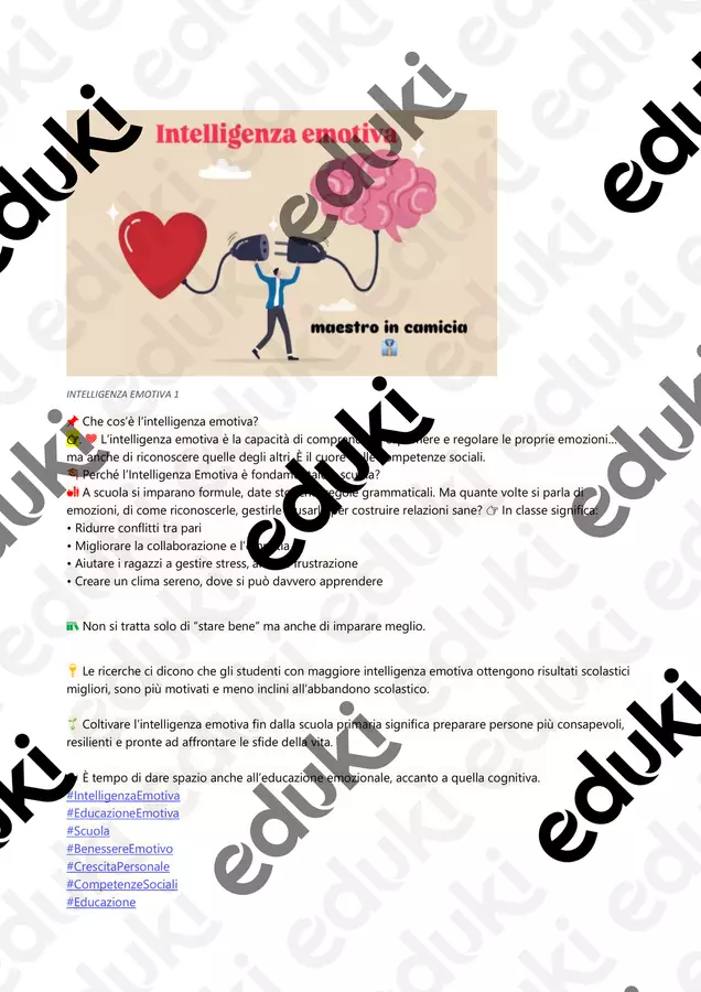 Intelligenza emotiva Programmi scolastici / Materiali per docenti - Intelligenza emotiva - Maestro in camicia - Pagina di copertina