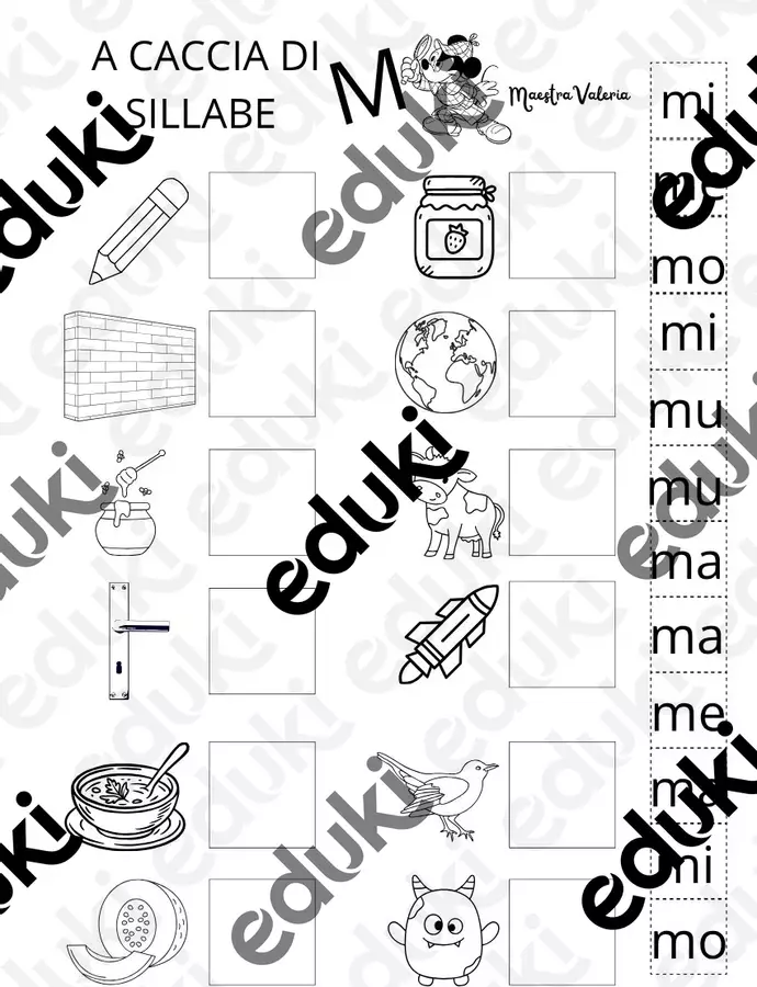 La lettera M Esercizi - La lettera M - Maestra Valeria 88 - Pagina di copertina