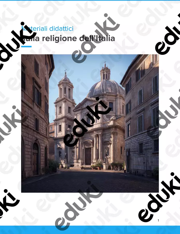 La religione in Italia - Materiale didattico sulla religione in Italia per la scuola media Piani di lezione - La religione in Italia - Materiale didattico sulla religione in Italia per la scuola media - selbstorientiert - Pagina di copertina