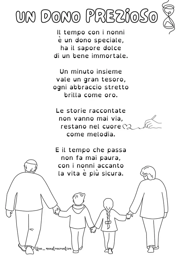 Festa dei nonni: coupon da regalare Materiale di supporto/inclusione - Festa dei nonni: coupon da regalare - Maestra Luciana - Pagina di copertina