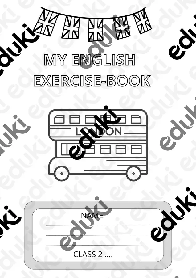QUADERNO DI INGLESE CLASSE 2 Esercizi - QUADERNO DI INGLESE CLASSE 2 - Maestradituttounpò - Pagina di copertina