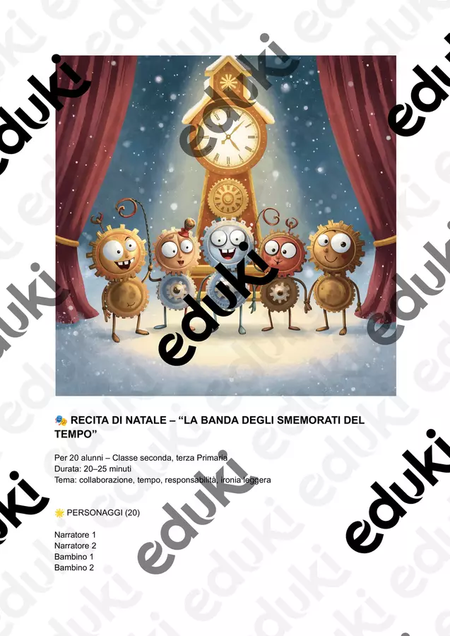 🎭 RECITA DI NATALE – “LA BANDA DEGLI SMEMORATI DEL TEMPO” Altro tipo di materiale - 🎭 RECITA DI NATALE – “LA BANDA DEGLI SMEMORATI DEL TEMPO” - Maestra Nicoletta - Pagina di copertina