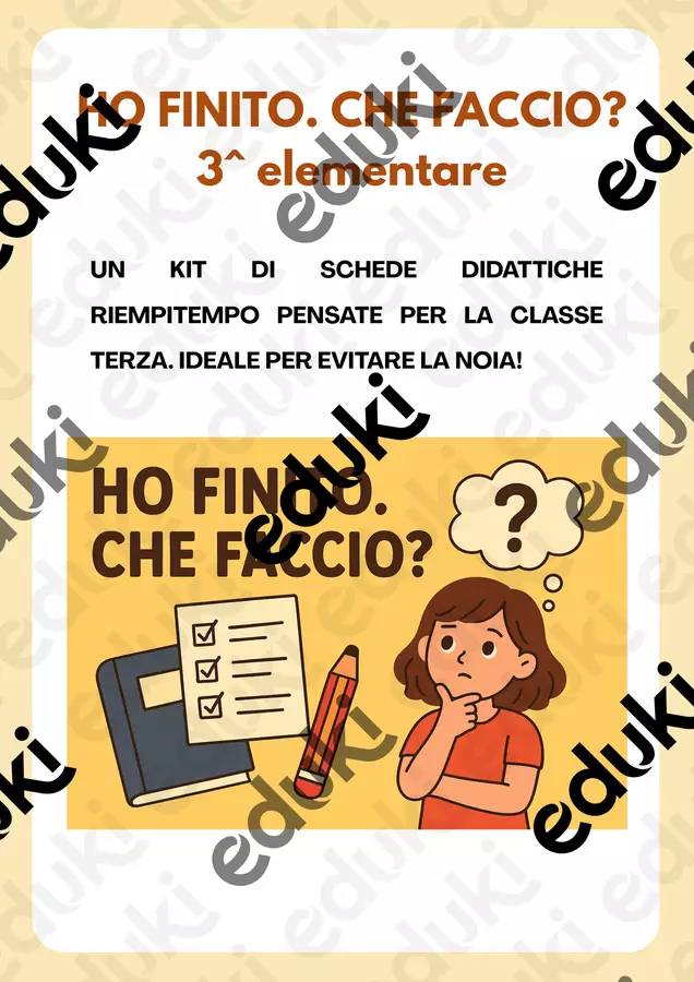 SCHEDE RIEMPITEMPO terza elementare Esercizi - SCHEDE RIEMPITEMPO terza elementare - Imparare passo a passo - Pagina di copertina