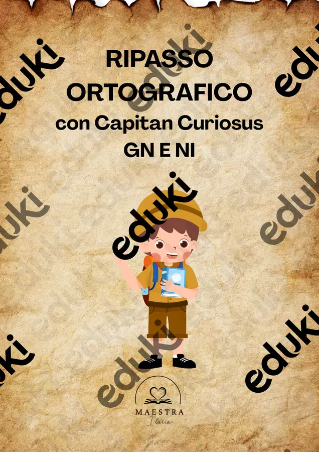 I SUONI GN E NI con Capitan Curiosus Materiale di supporto/inclusione - I SUONI GN E NI con Capitan Curiosus - maestra.ilaria - Pagina di copertina
