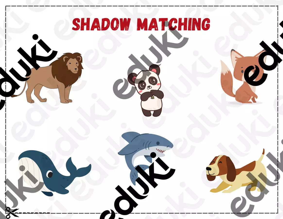 Shadow Matching Cut and Paste Objects Numbers Letters Esercizi - Shadow Matching Cut and Paste Objects Numbers Letters - Nina's Learning Corner - Pagina di copertina