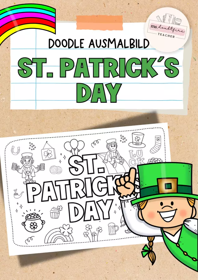St. Patrick’s Day | Immagine da colorare Materiale per pittura e bricolage - St. Patrick’s Day | Immagine da colorare - ms.doubtfire - Pagina di copertina