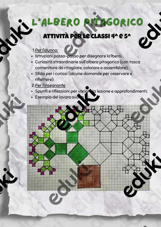 Lezione sull’albero Pitagorico – Classe 4^ – 5^ Programmi scolastici / Materiali per docenti - Lezione sull’albero Pitagorico – Classe 4^ – 5^ - Maestra_Carla - Pagina di copertina
