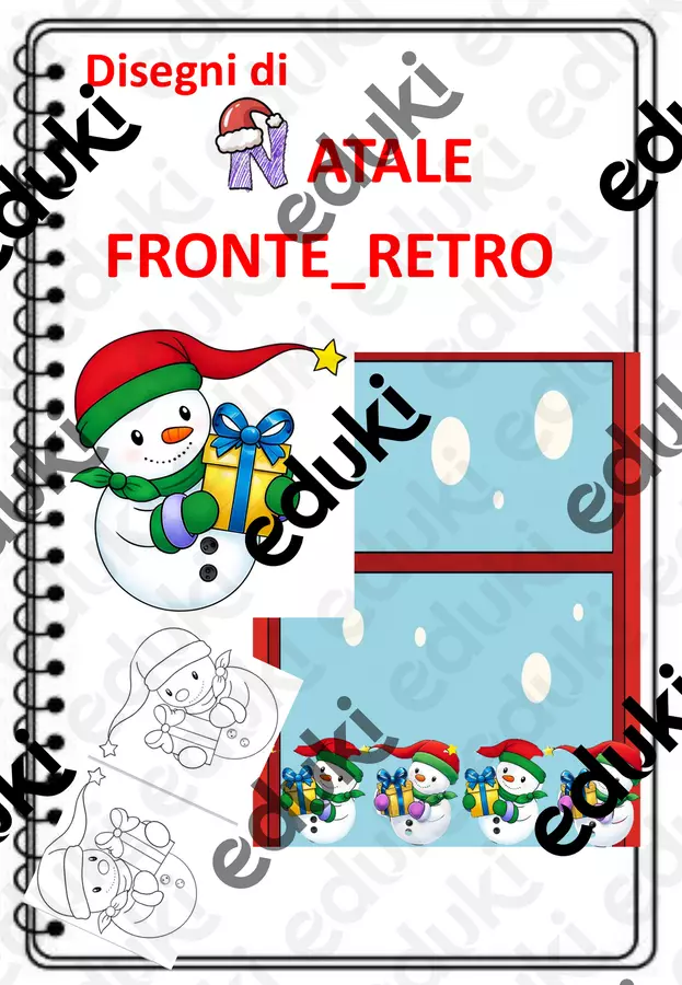 Copertina_Natale_Fronte_Retro Pupazzo di Neve Materiale di supporto/inclusione - Copertina_Natale_Fronte_Retro Pupazzo di Neve - Maestra Tizla Mardi - Pagina di copertina
