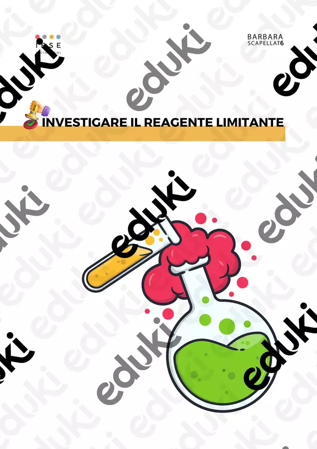 Investigare il reagente limitante Esperimenti - Investigare il reagente limitante - Barbara Scapellato - IBSE e dintorni - Pagina di copertina