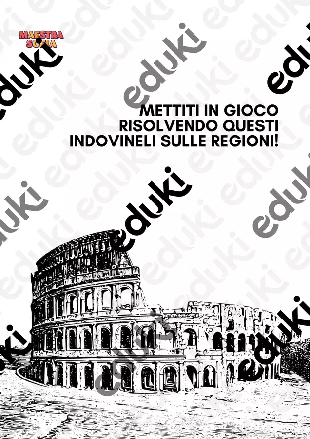 Maestra Sofia_ Indovinelli sulle regioni Quiz - Maestra Sofia_ Indovinelli sulle regioni - Maestra Sofia - Pagina di copertina