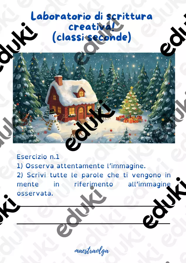 Inchiostro di Natale: laboratorio di scrittura creativa! (classi seconde) Esercizi - Inchiostro di Natale: laboratorio di scrittura creativa! (classi seconde) - maestraolga88 - Pagina di copertina