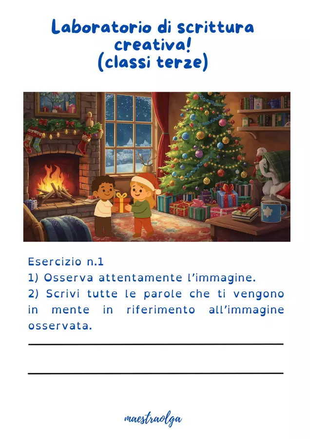 Inchiostro di Natale: laboratorio di scrittura creativa! (classi terze) Esercizi - Inchiostro di Natale: laboratorio di scrittura creativa! (classi terze) - maestraolga88 - Pagina di copertina