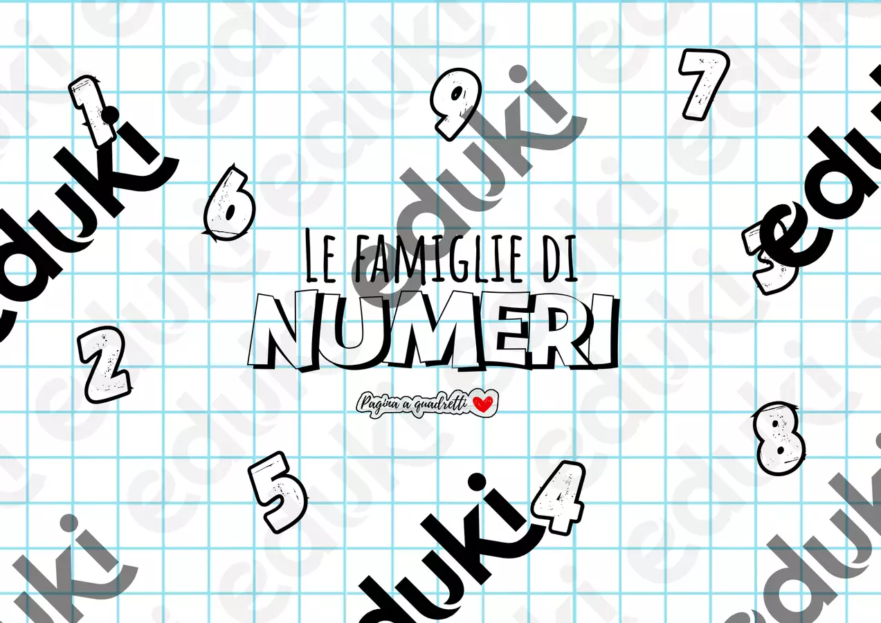 Le famiglie dei numeri Esercizi - Le famiglie dei numeri - Pagina_a_quadretti - Pagina di copertina