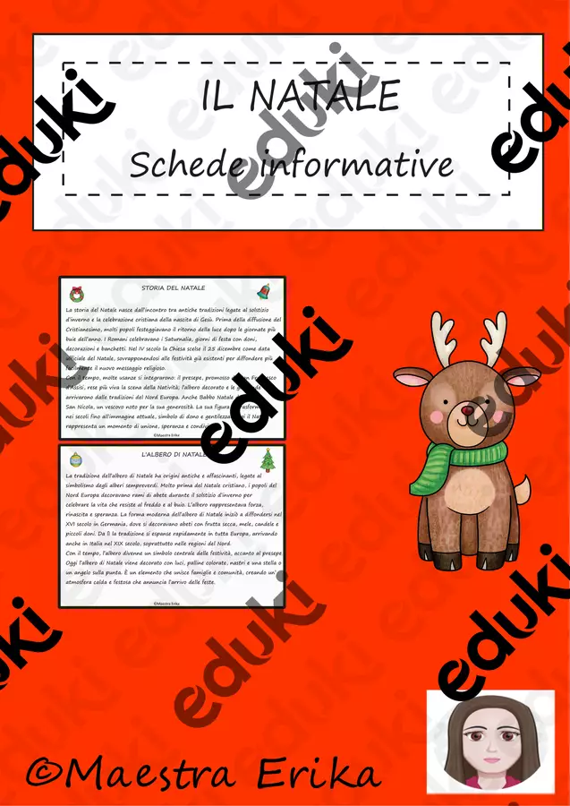 Il Natale: schede informative Testo - Il Natale: schede informative - Maestra Erika - Pagina di copertina