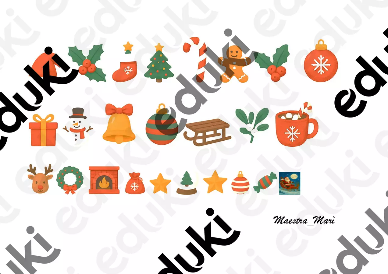 calendario dell'avvento con piccole frasi in rima Materiale di supporto/inclusione - calendario dell'avvento con piccole frasi in rima - Maestra_Marì - Pagina di copertina