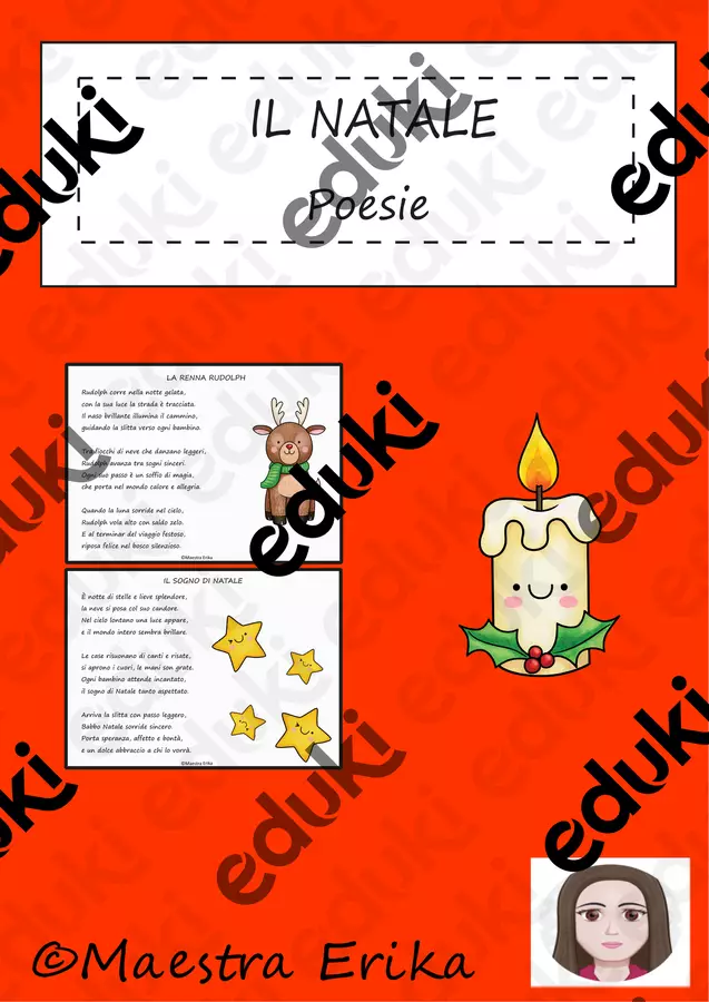 Poesie di natale Testo - Poesie di natale - Maestra Erika - Pagina di copertina