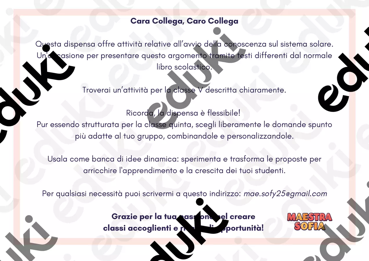 ✨Stelle in Movimento: Un Viaggio nel Sistema Solare Flashcard - ✨Stelle in Movimento: Un Viaggio nel Sistema Solare - Maestra Sofia - Pagina di copertina