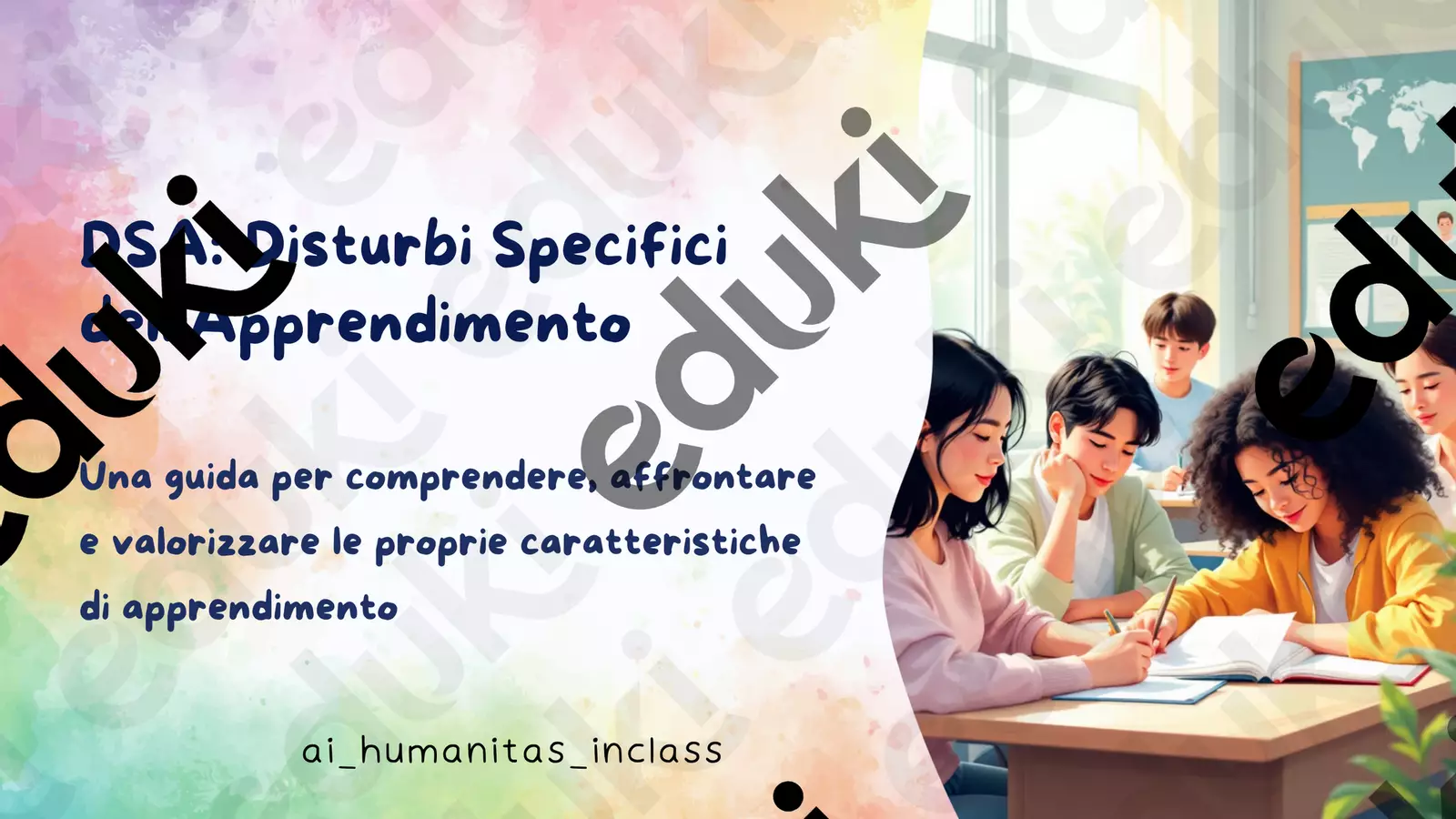 DSA - Disturbi Specifici dell' Apprendimento Programmi scolastici / Materiali per docenti - DSA - Disturbi Specifici dell' Apprendimento - ai_humanitas_ inclass - Pagina di copertina