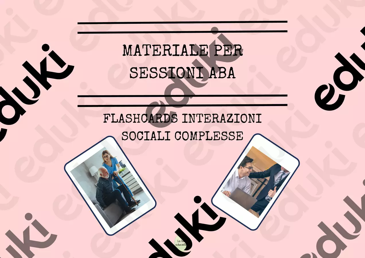 Materiale ABA: flashcards interazioni sociali complesse Flashcard - Materiale ABA: flashcards interazioni sociali complesse - Le basi educative - Pagina di copertina