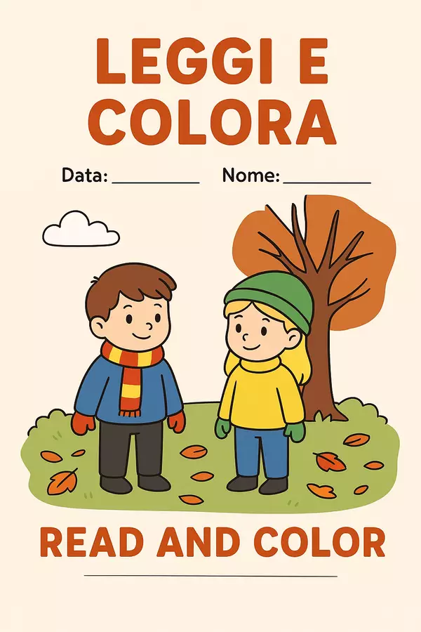 Leggi e colora: italiano e inglese Esercizi - Leggi e colora: italiano e inglese - Imparare passo a passo - Pagina di copertina