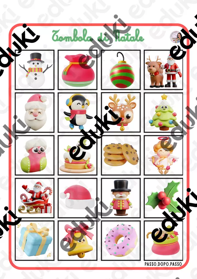 🎄 Tombola di Natale Giochi - 🎄 Tombola di Natale - 🐌 passo.dopo.passo - Pagina di copertina