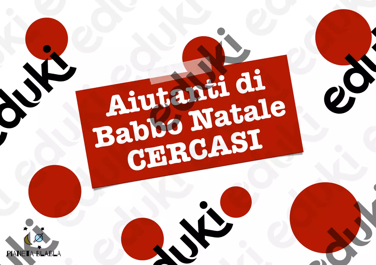 Aiutanti di Babbo Natale Cercasi Materiale di supporto/inclusione - Aiutanti di Babbo Natale Cercasi - Pianeta Blabla - Pagina di copertina