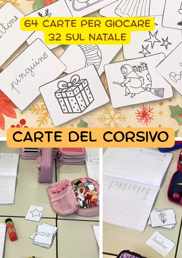 Gioco delle carte del corsivo Flashcard - Gioco delle carte del corsivo - maestra Simo-Taf - Pagina di copertina