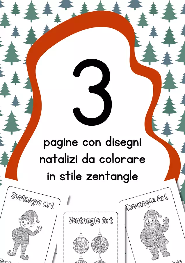 Disegni natalizi da colorare Altro tipo di materiale - Disegni natalizi da colorare - MilleLibriPerBambini - Pagina di copertina
