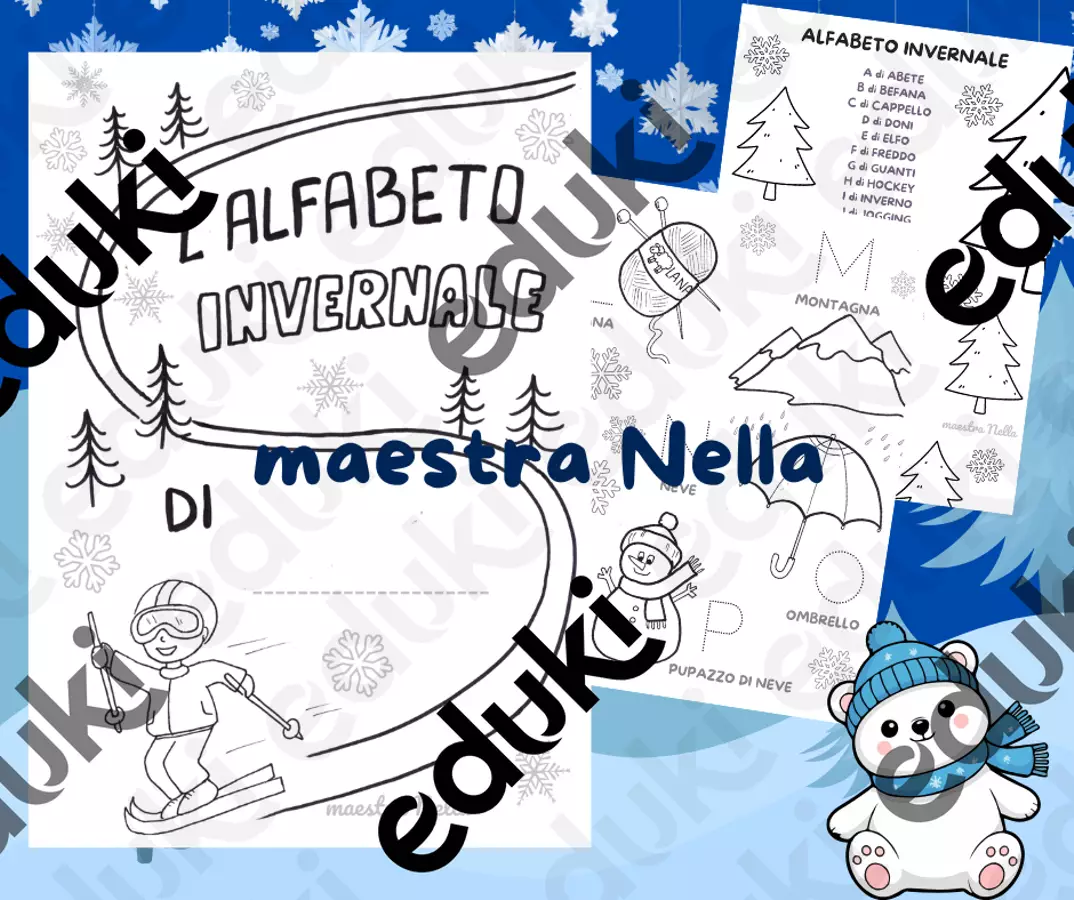 alfabeto invernale Altro tipo di materiale - alfabeto invernale - maestra Nella - Pagina di copertina
