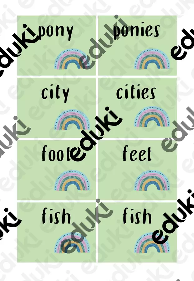 Cards / Singular / Plural / Grade 5,6 Giochi - Cards / Singular / Plural / Grade 5,6 - Mount Philosophy - Pagina di copertina