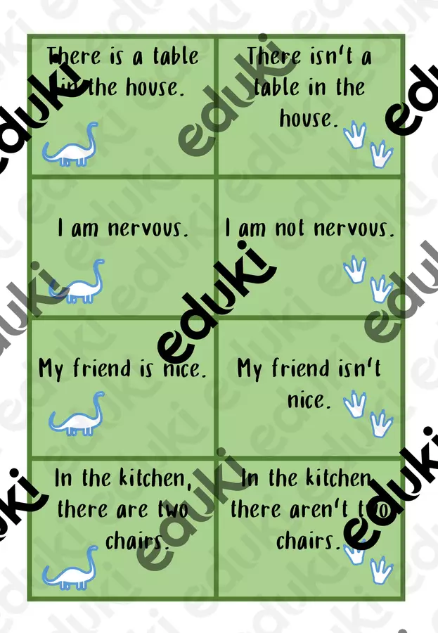 Cards / Negation to be + questions / Grade 5,6 Giochi - Cards / Negation to be + questions / Grade 5,6 - Mount Philosophy - Pagina di copertina