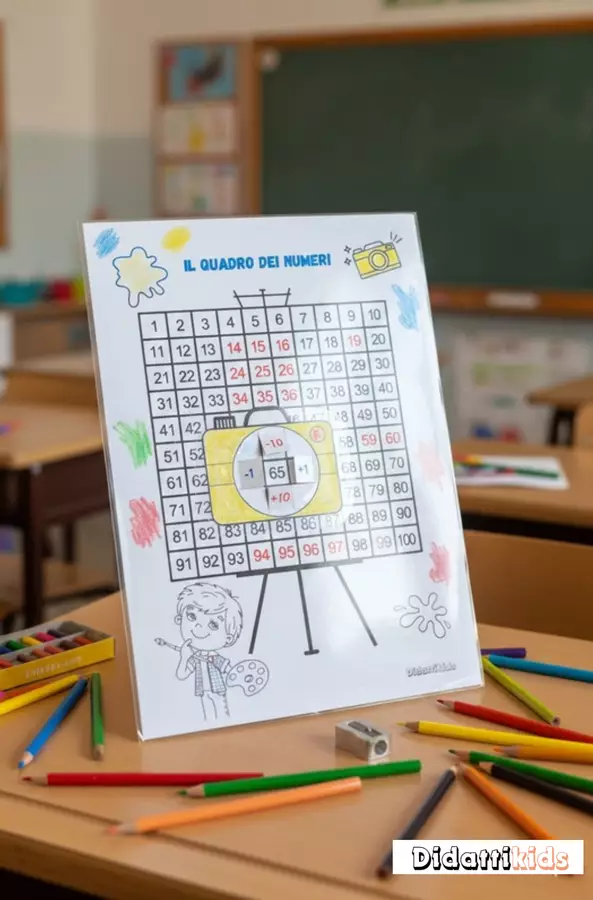 IL QUADRO DEI NUMERI (da 1 a 100) - unità e decine Esercizi - IL QUADRO DEI NUMERI (da 1 a 100) - unità e decine - DidattiKids 🌸 Silvia - Pagina di copertina