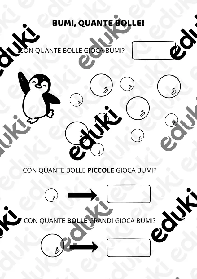 Bumi, quante bolle - attività matematica primaria Esercizi - Bumi, quante bolle - attività matematica primaria - Educatrice Valù - Pagina di copertina