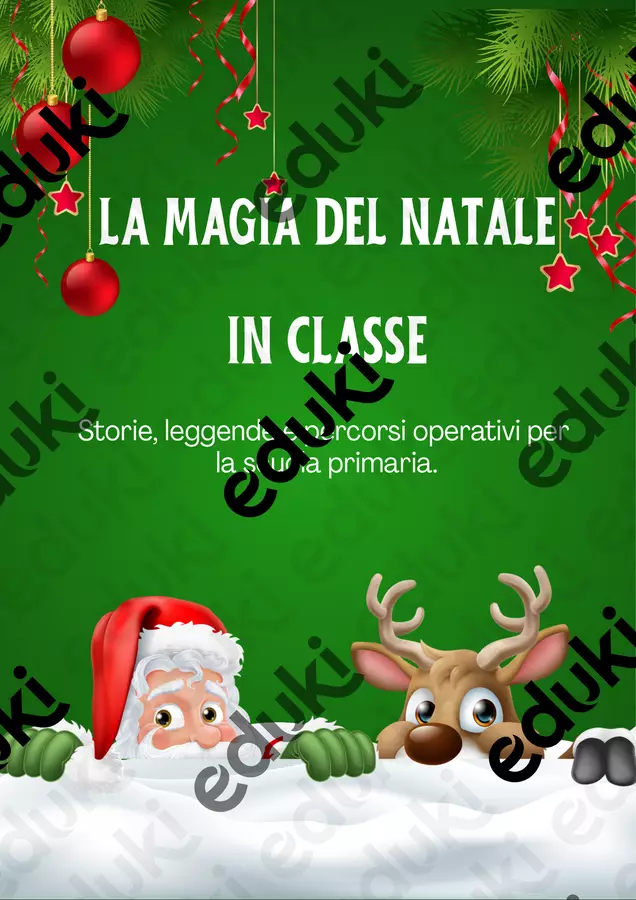 La magia del Natale in classe Materiale di supporto/inclusione - La magia del Natale in classe - Maestra Sabry - Pagina di copertina