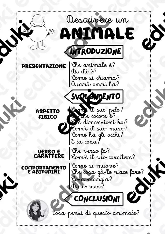 Descrivere un animale. Classe seconda Scuola Primaria Esercizi - Descrivere un animale. Classe seconda Scuola Primaria - Maestra*Fede - Pagina di copertina