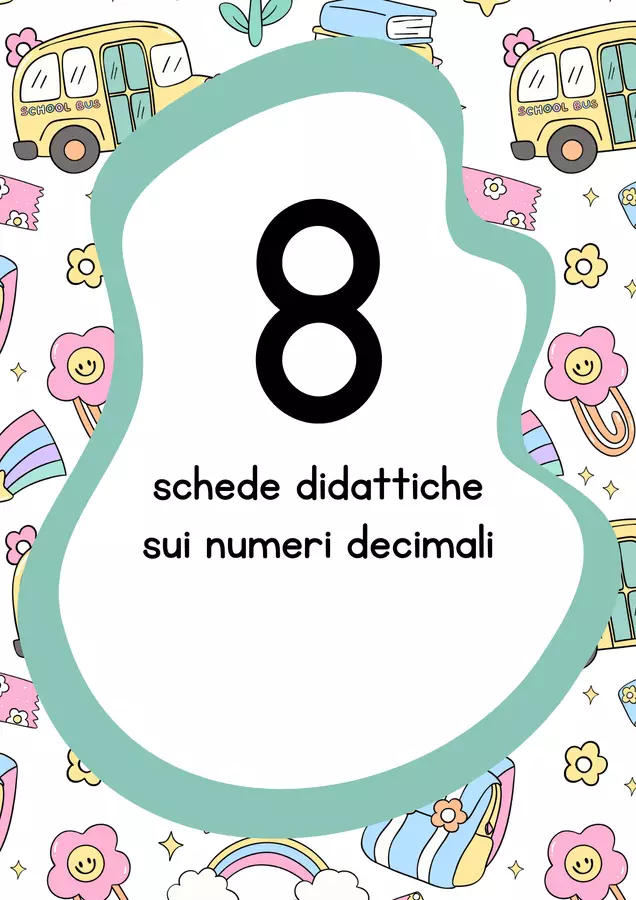 Schede didattiche sui numeri decimali Esercizi - Schede didattiche sui numeri decimali - MilleLibriPerBambini - Pagina di copertina