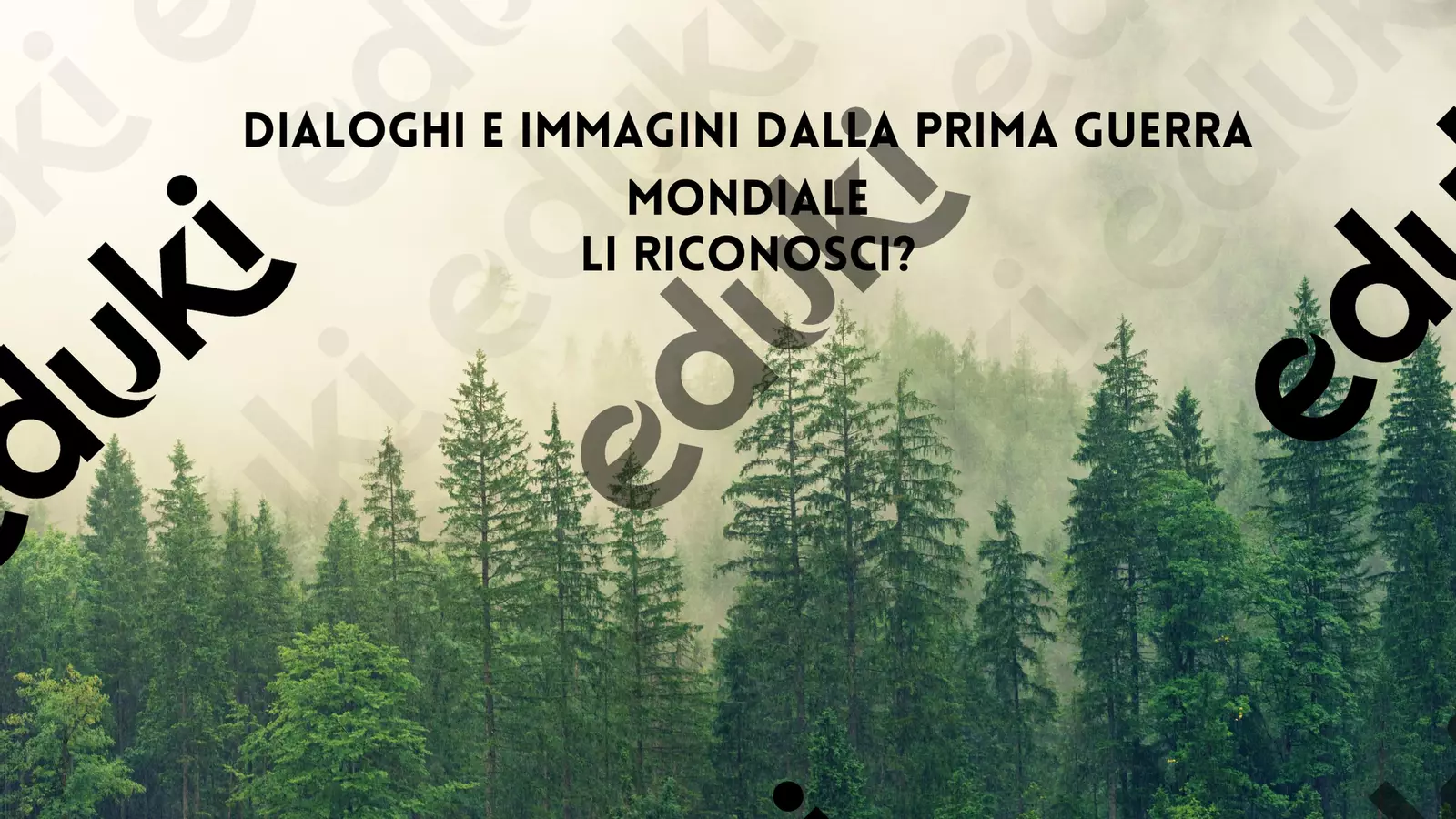 Dialoghi e immagini dalla Prima guerra mondiale Presentazioni / Lavagne - Dialoghi e immagini dalla Prima guerra mondiale - Empatia - Pagina di copertina