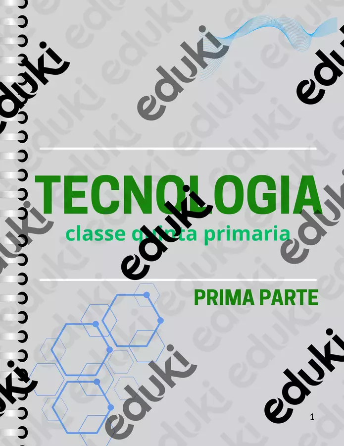 Tecnologia classe quinta Prima Parte Esercizi - Tecnologia classe quinta Prima Parte - Maestra Nada - Pagina di copertina