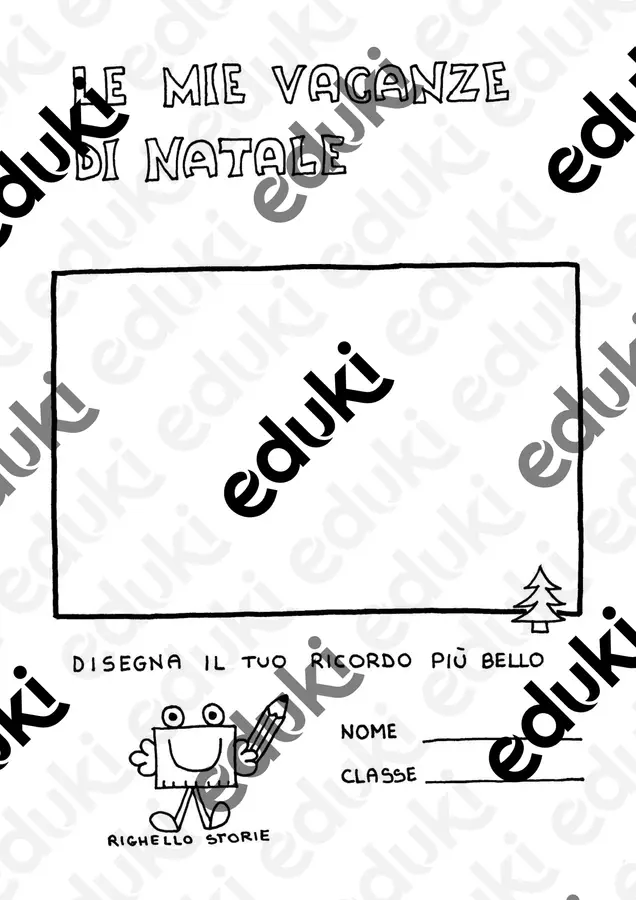 le mie vacanze di Natale Altro tipo di materiale - le mie vacanze di Natale - Righello Storie - Pagina di copertina