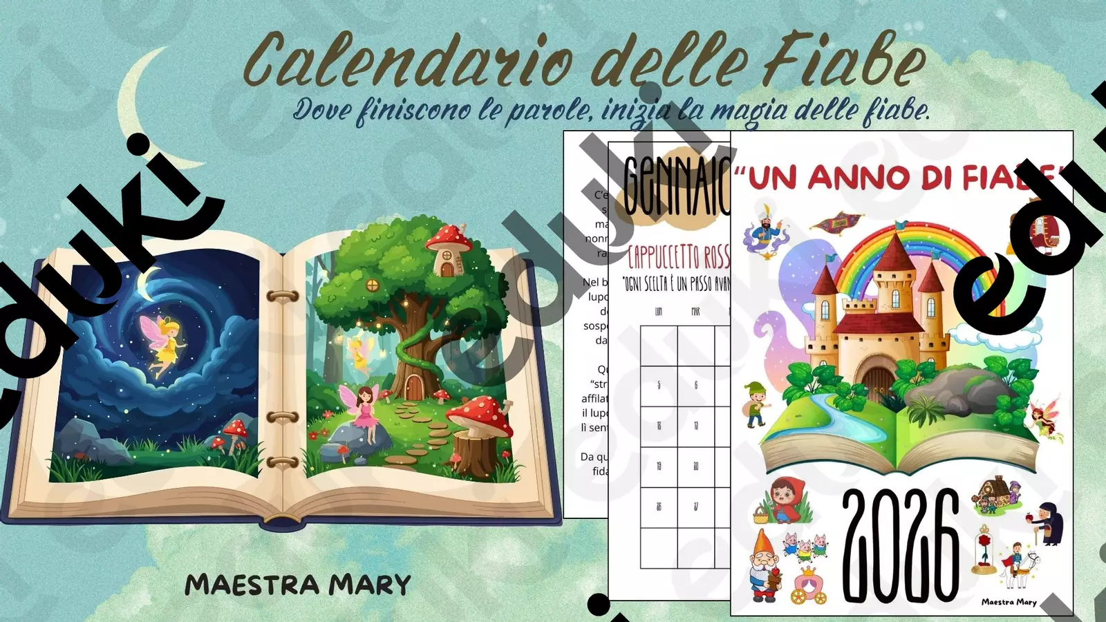 Un anno di Fiabe Materiale interattivo - Un anno di Fiabe - CreativeMary - Pagina di copertina