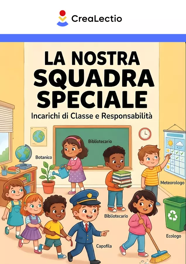 🦸♂️ La Nostra Squadra Speciale: Incarichi di Classe e Responsabilità Trasforma la gestione della classe in un'avventura!! Poster - 🦸♂️ La Nostra Squadra Speciale: Incarichi di Classe e Responsabilità Trasforma la gestione della classe in un'avventura!! - CreaLectio 🔴🟡🔵 - Pagina di copertina