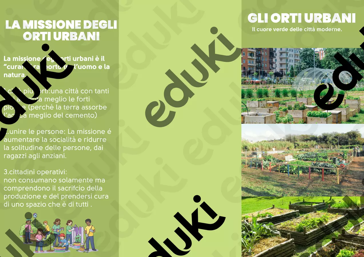 Brochure ORTI URBANI Altro tipo di materiale - Brochure ORTI URBANI - Maestra Viviana - Pagina di copertina