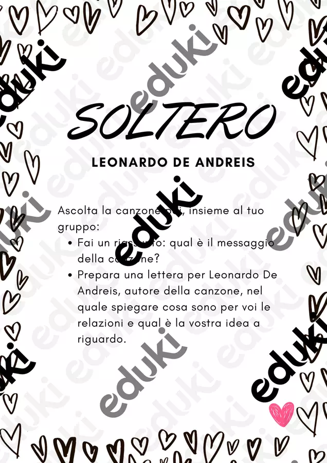 soltero_attività sulle relazioni Piani di lezione - soltero_attività sulle relazioni - A lovely prof - Pagina di copertina