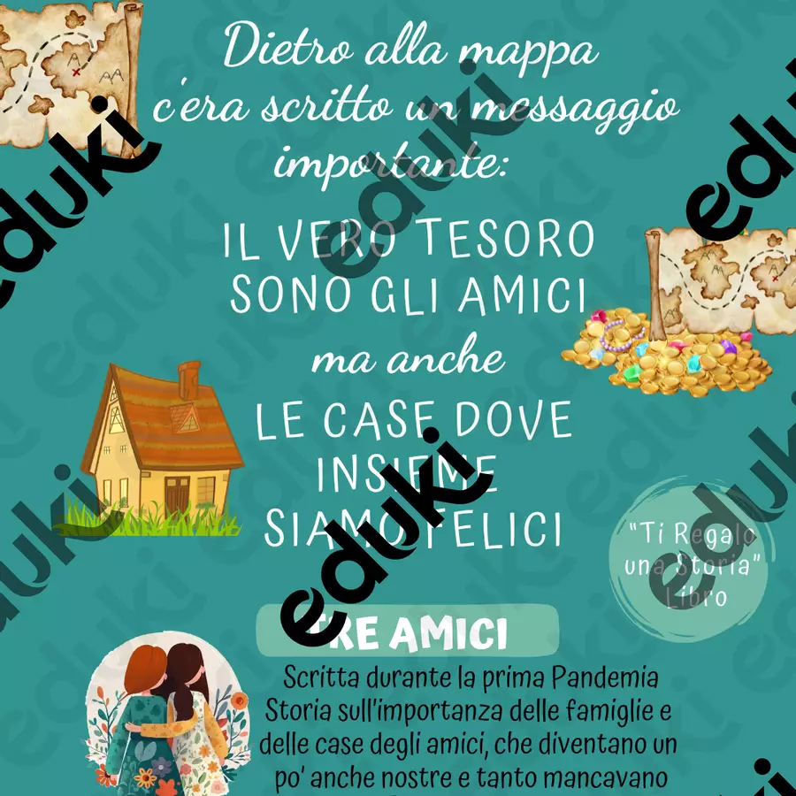 FRASE DAL MIO LIBRO "STORIA BREVE "TRE AMICI" Altro tipo di materiale - FRASE DAL MIO LIBRO "STORIA BREVE "TRE AMICI" - Lulu l'InventaStorie - Pagina di copertina