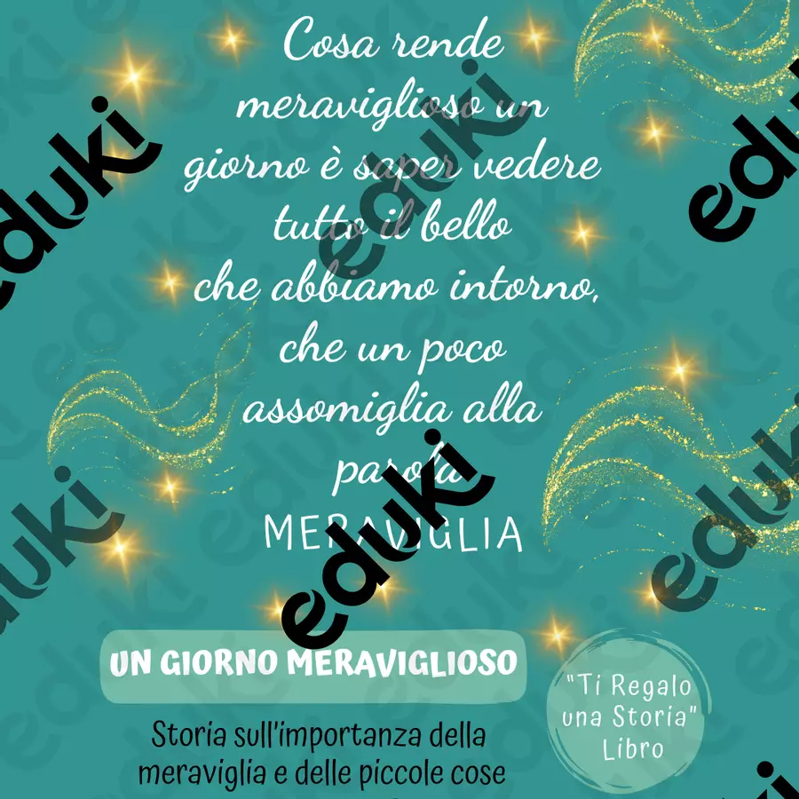 FRASE DALLE MIE FAVOLE "UN GIORNO MERAVIGLIOSO" Altro tipo di materiale - FRASE DALLE MIE FAVOLE "UN GIORNO MERAVIGLIOSO" - Lulu l'InventaStorie - Pagina di copertina